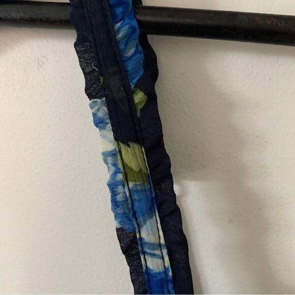 Abercrombie & Fitch Blue Floral Ruffle Spagetti Strap Mini‎ Dress - Picture 8 of 11